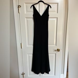 Ralph Lauren Black Sheath Long Maxi Dress cocktail. Size 4